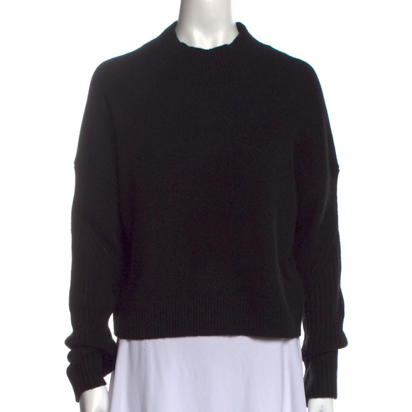 All Saints Sweaters - All Saint Black Cashmere Mock Neck Sweater